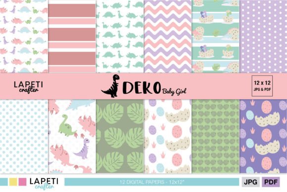 Download Dinosaur Girl Scrapbooking Paper - Scrapbooking Collection