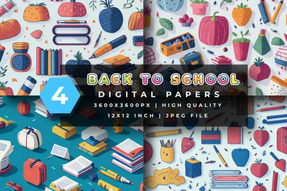 Download Back to School Digital Papers - Premium Resources