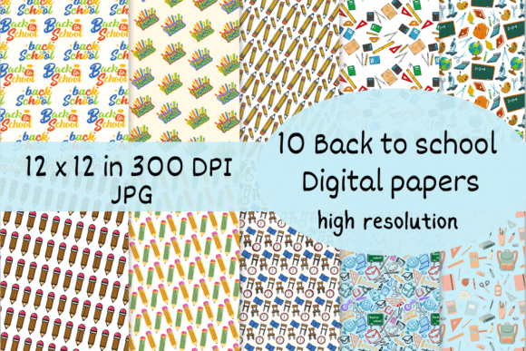 Download Back to School Digital Papers - Premium Bundle