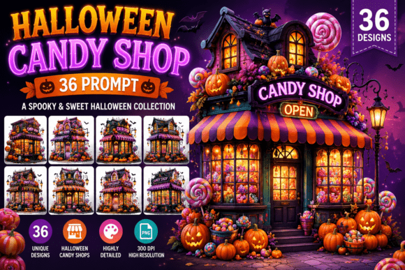 Download Watercolor Halloween Candy Shop Clipart - Candy Collection