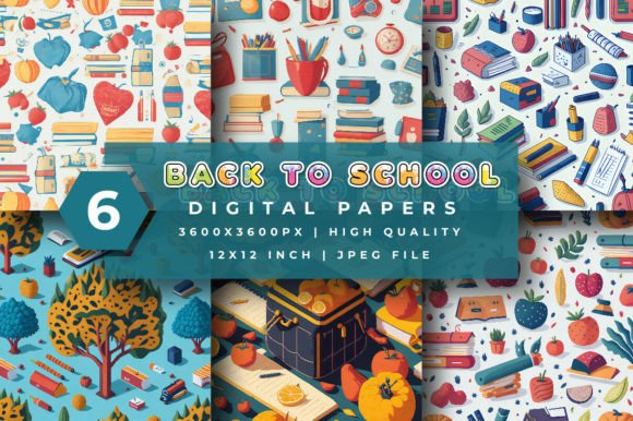 Download Back to School Digital Papers - Premium Bundle