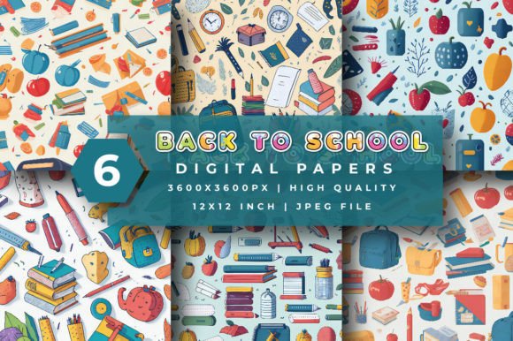Download Back to School Digital Papers - Premium Bundle
