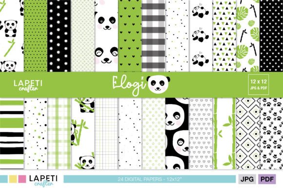 Download Panda Digital Scrapbooking Paper for Kid - Scrapbooking Collection